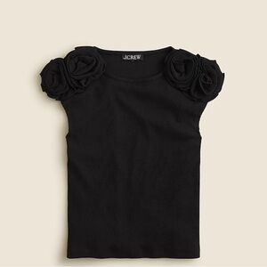 NWT J.Crew Vintage Rib Rosette TShirt